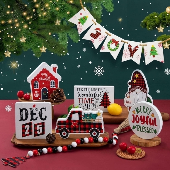 Christmas Tiered Tray Decor - Picture 6 of 8